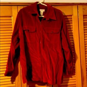 Red corduroy shirt size L